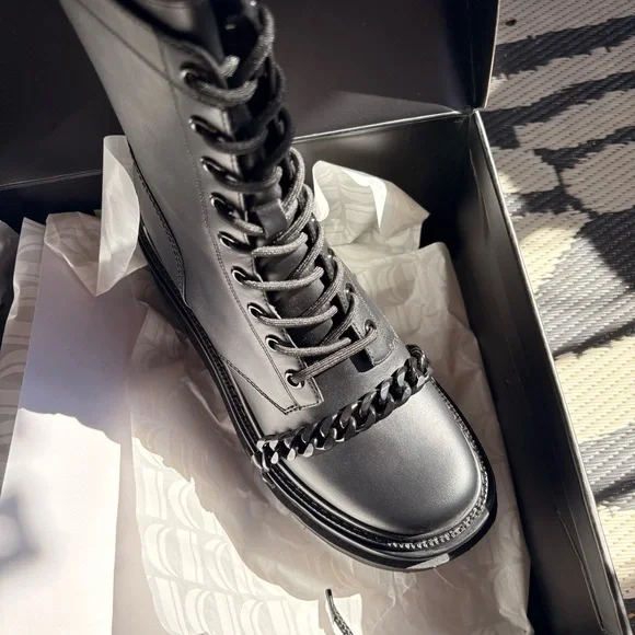 LEATHER PLATFORM BOOTS - Picture 11 of 14